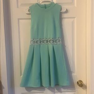 Knee length Light blue summer dress
